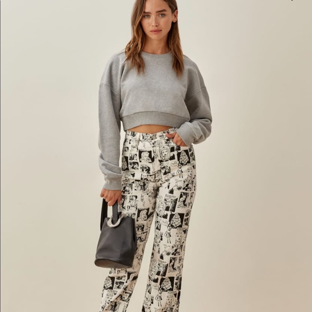 Reformation Hunter Crop Sweatshirt NWT